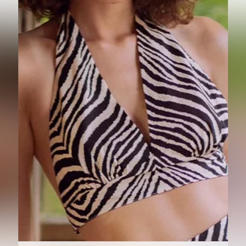 Trashy Diva Zebra Print Halter Top xl never worn